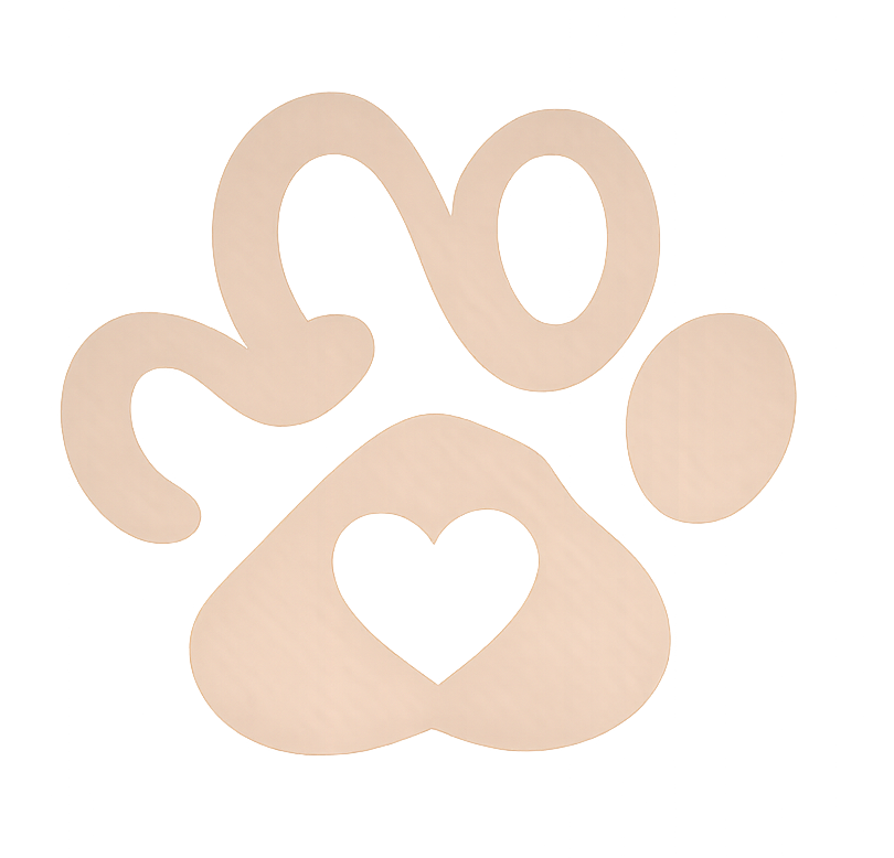 Soft paw and heart background graphic used as a warm decorative accent.